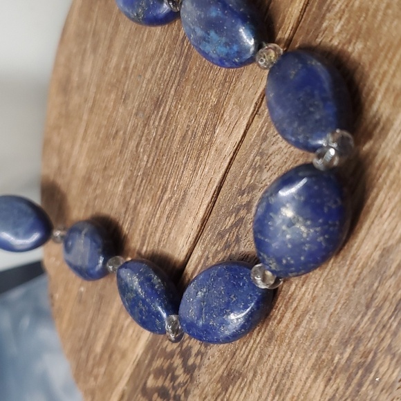 N3440 sapphire  precious stone necklace - Picture 2 of 3